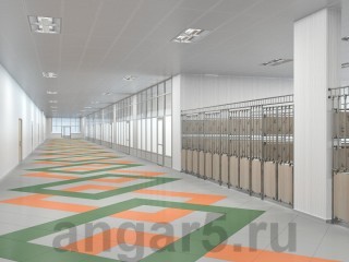 Фасадная перегородка гардероба
